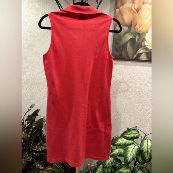 Lacoste Sleeveless Pipped and Tipped Solid Polo Dress size 40 - Picture 4 of 8